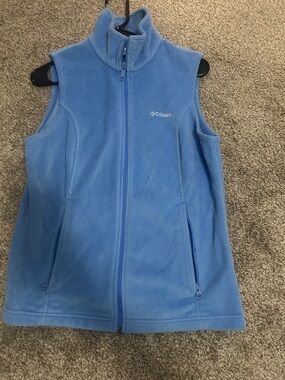Columbia Sky Blue Fleece Zip Vest